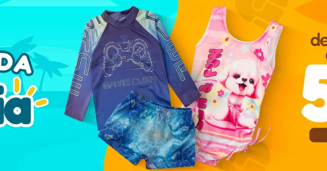 Moda Praia Infantil em Liquidição: Descontos de até 50%